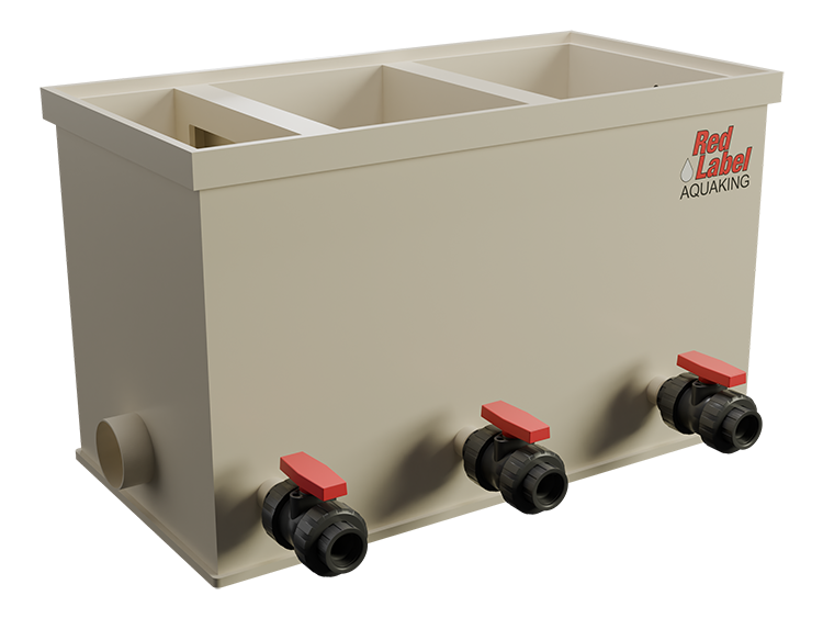 BASIC 3-kamer filter van AquaKing Red Label, gesloten, vooraanzicht