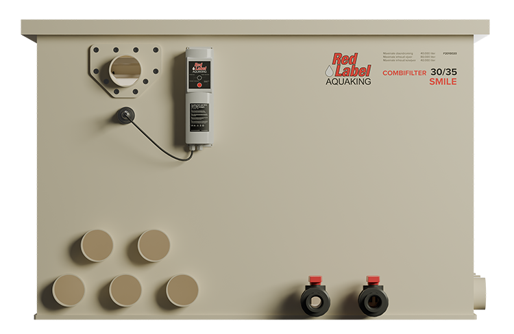 Combi SMILE 20/25 van AquaKing Red Label, gesloten combifilter, vooraanzicht